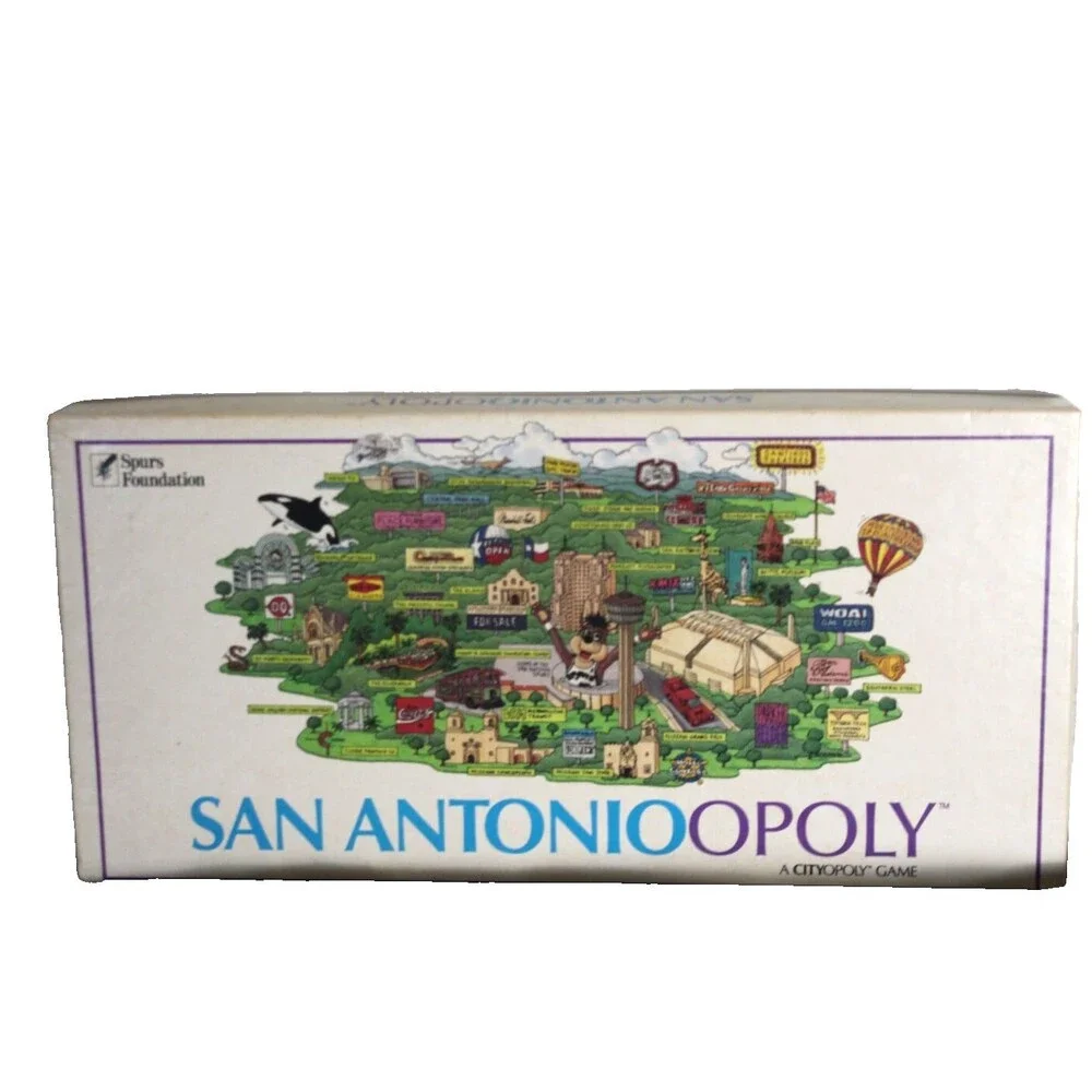 Vintage 1989 San Antonioopoly Board Game San Antonio TX Cityopoly Property